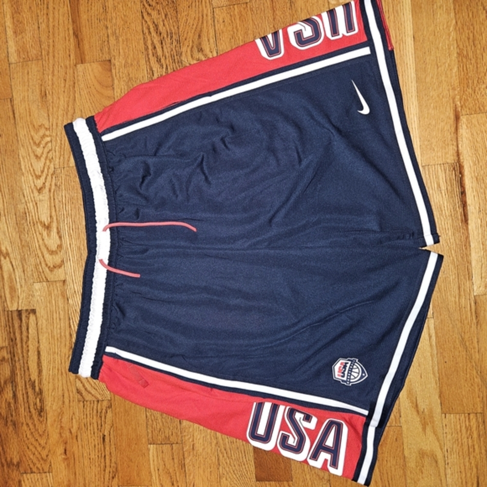 USA Navy and Red Athletic Shorts